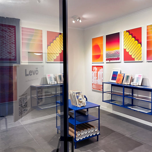 Levö store and design studio in Lisbon with posters, wall reliefs and decor