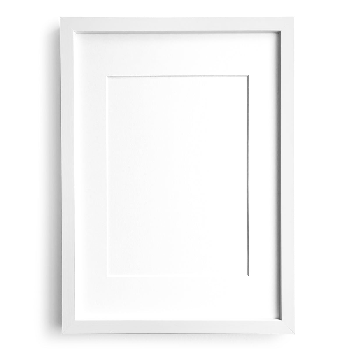 White wooden frame by Levö on a white background