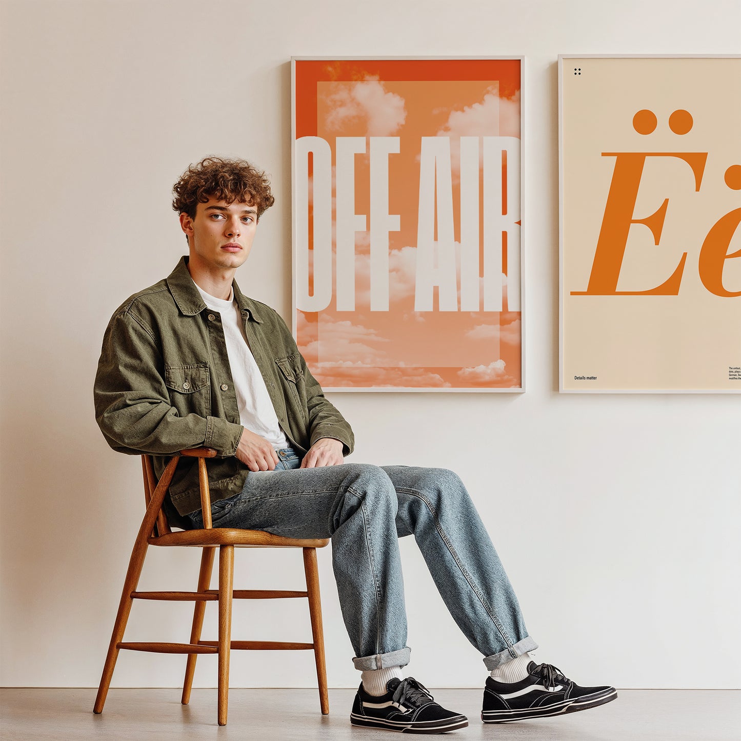 two orange interior poster with pypography