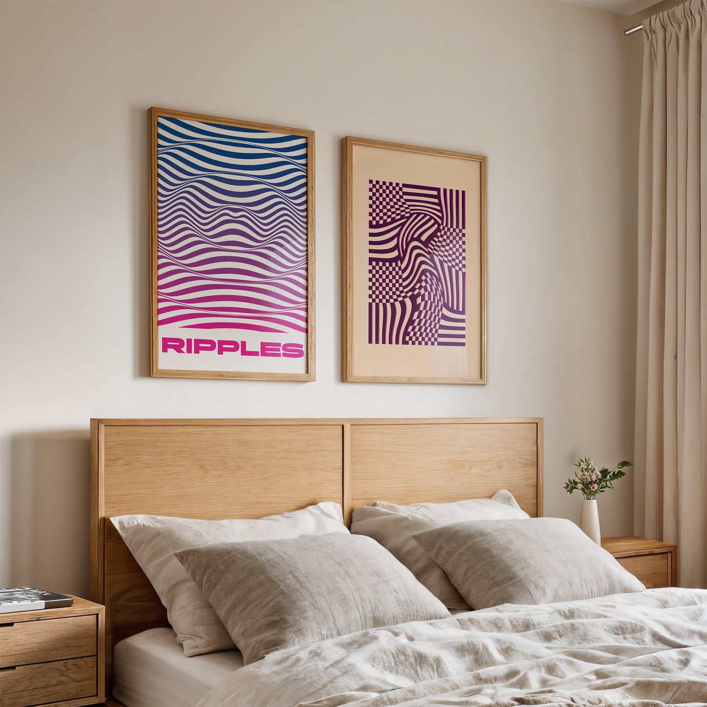 Two interior abstract posters for your room bedroom