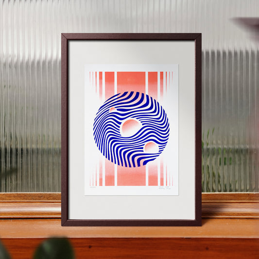 Øglerede Risograph Poster | Limited Edition - Levӧ