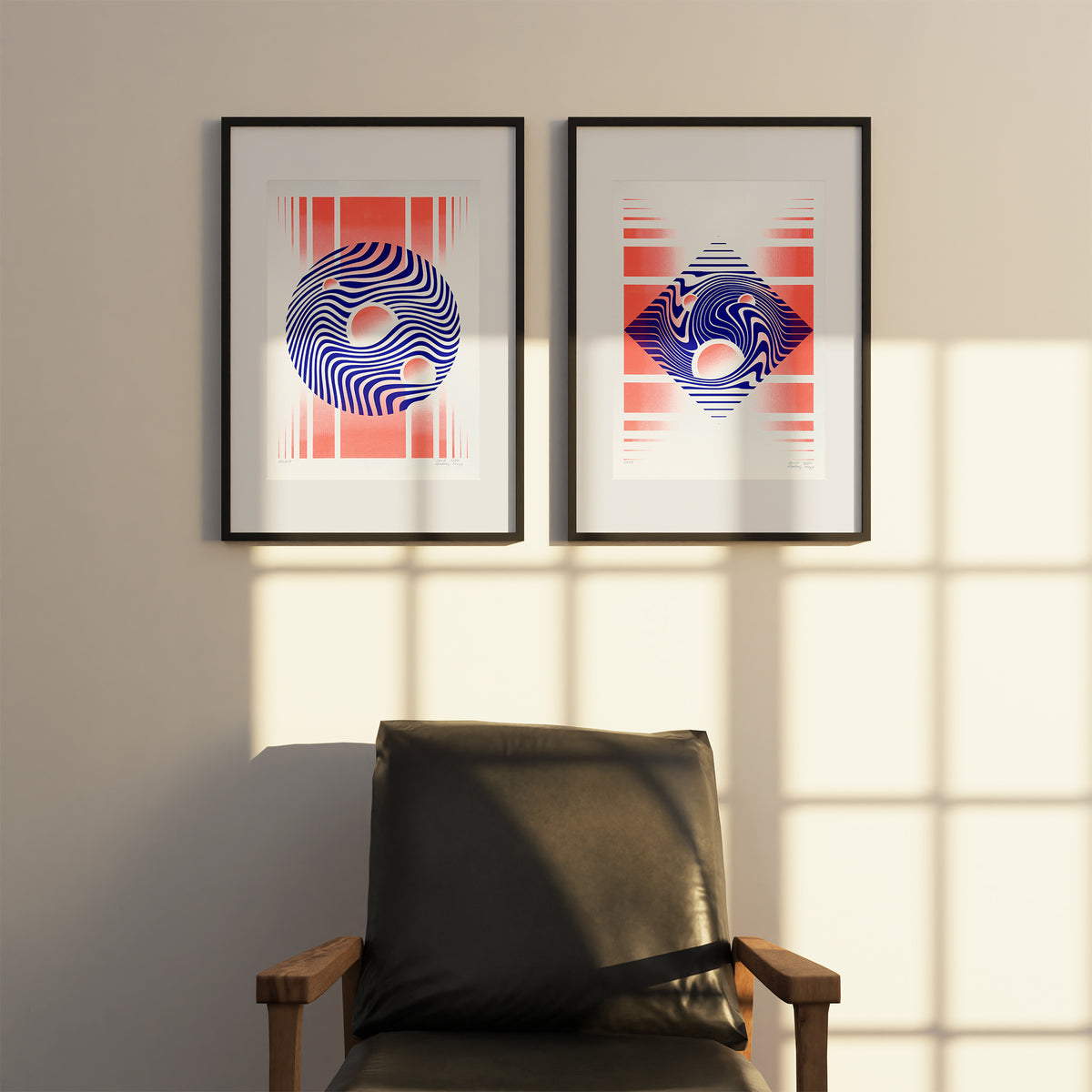 Øglerede Risograph Poster | Limited Edition - Levӧ