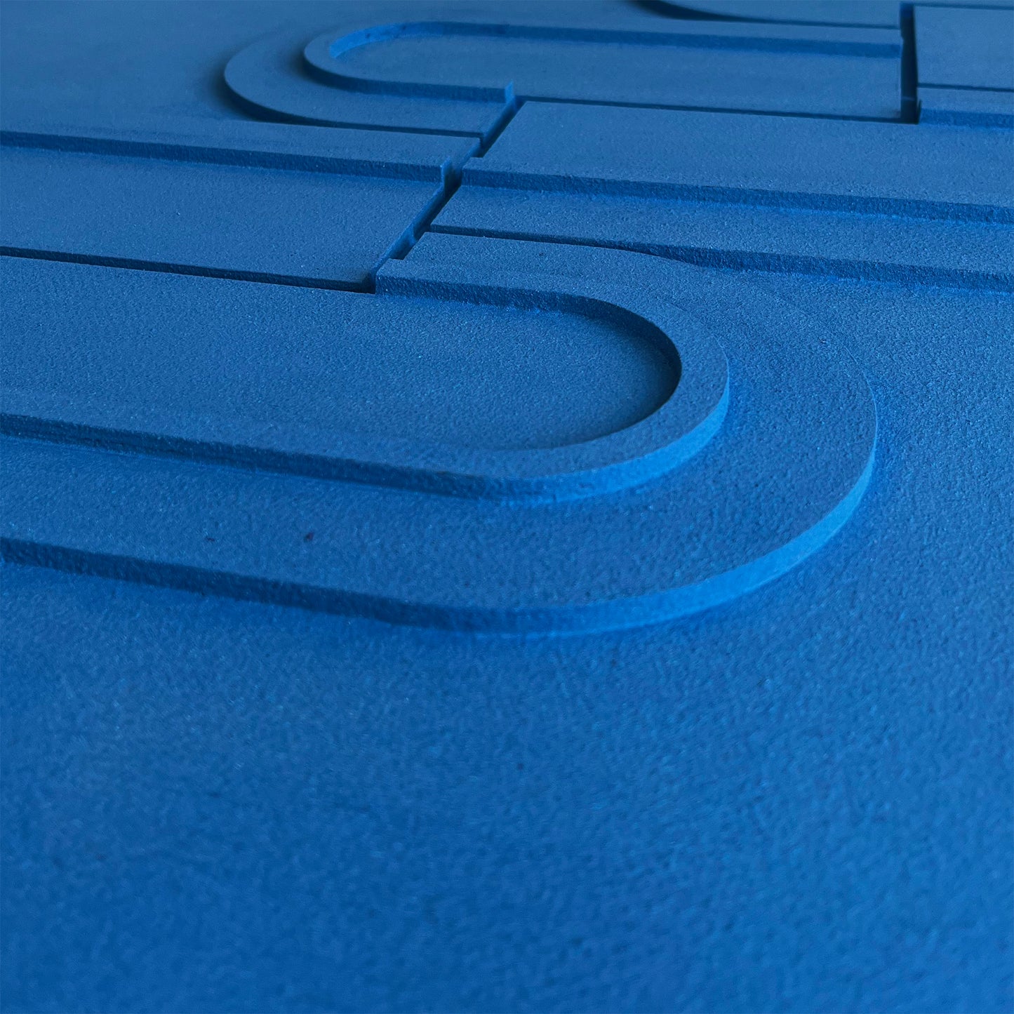 Wall relief Abstract Sculptural Painting in blue details