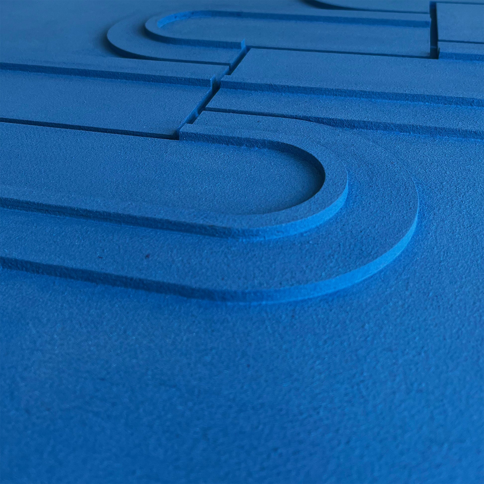 Wall relief Abstract Sculptural Painting in blue details