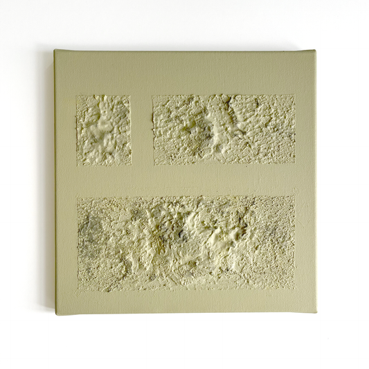 Iva Abstarct Canvas, Beige-Green, 30 x 30