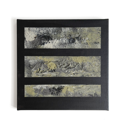 Iva Abstarct Canvas, Black and Gray-Green, 30 x 30