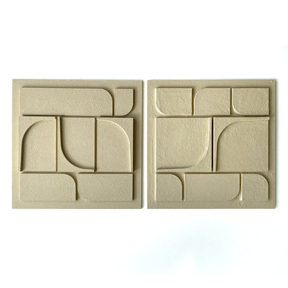 Arka Wall Relief, Beige, 30 x 30