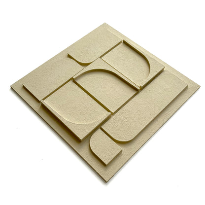 Arka Wall Relief, Beige, 30 x 30