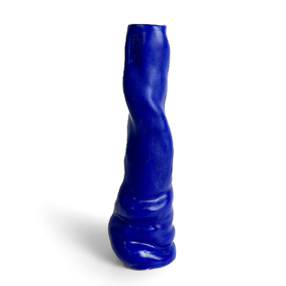 Blue ceramic candlestick by Anna Demidova