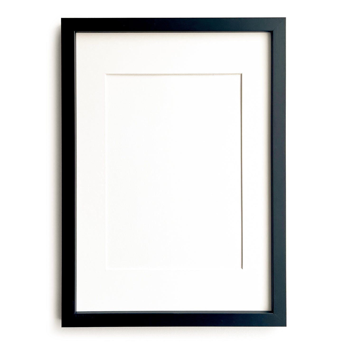 Black picture frame on a white background