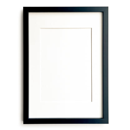 Black picture frame on a white background
