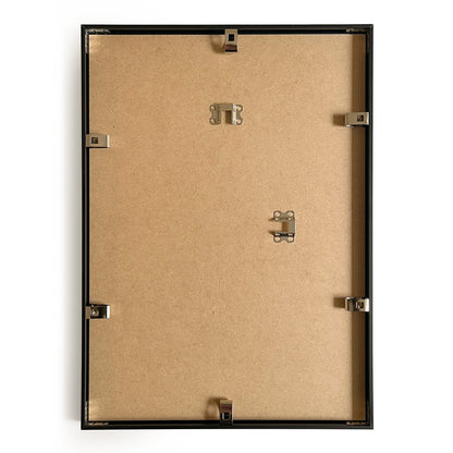 Back of a picture black aluminium frame