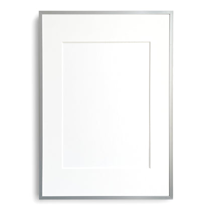 Silver picture frame on a white background