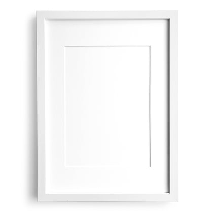 White wooden frame by Levö on a white background