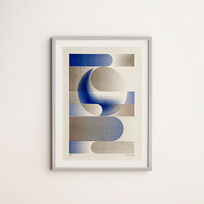 Shar Abstract Risograph Poster | Limited Edition with frame