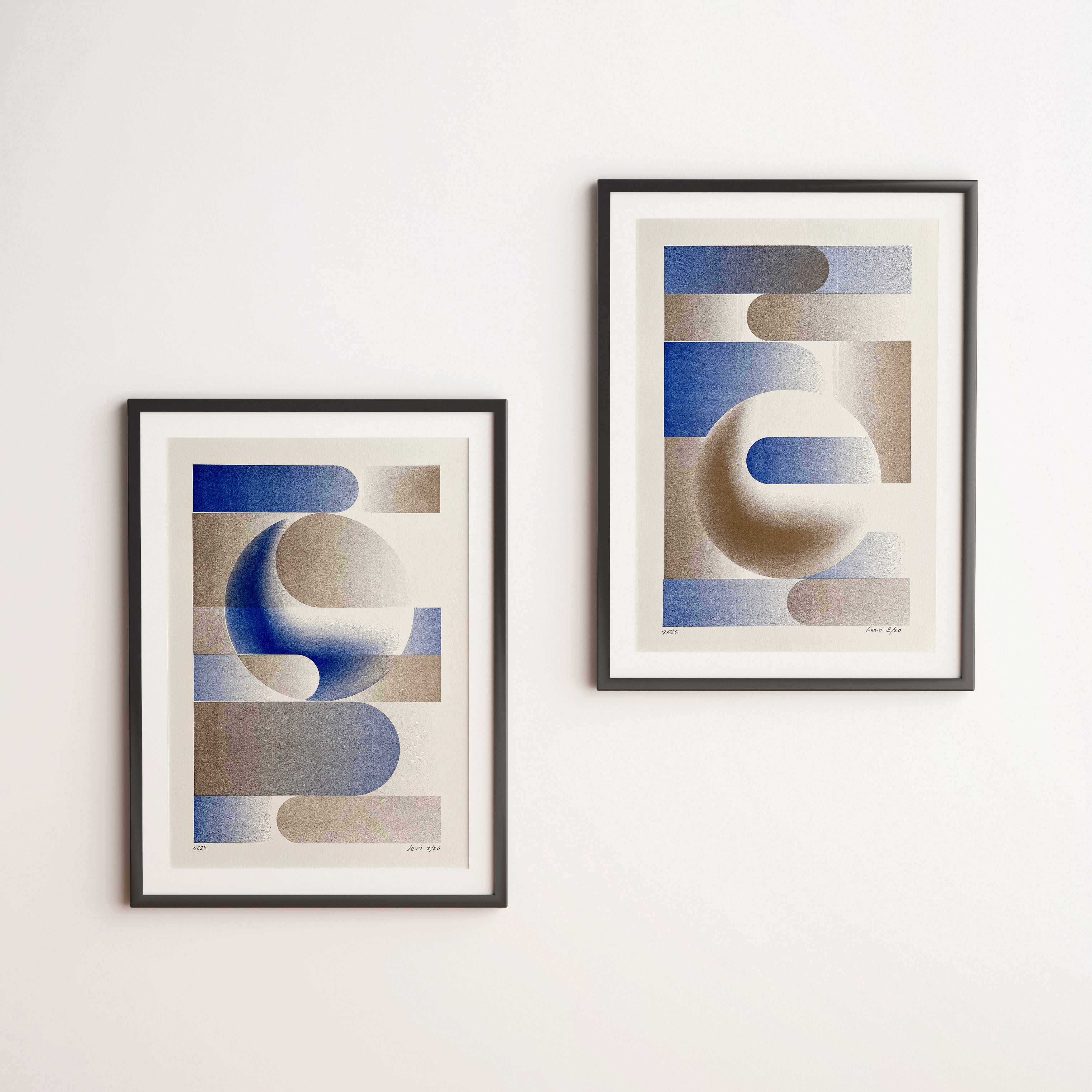 Shar Abstract Risograph Poster | Limited Edition – Levӧ