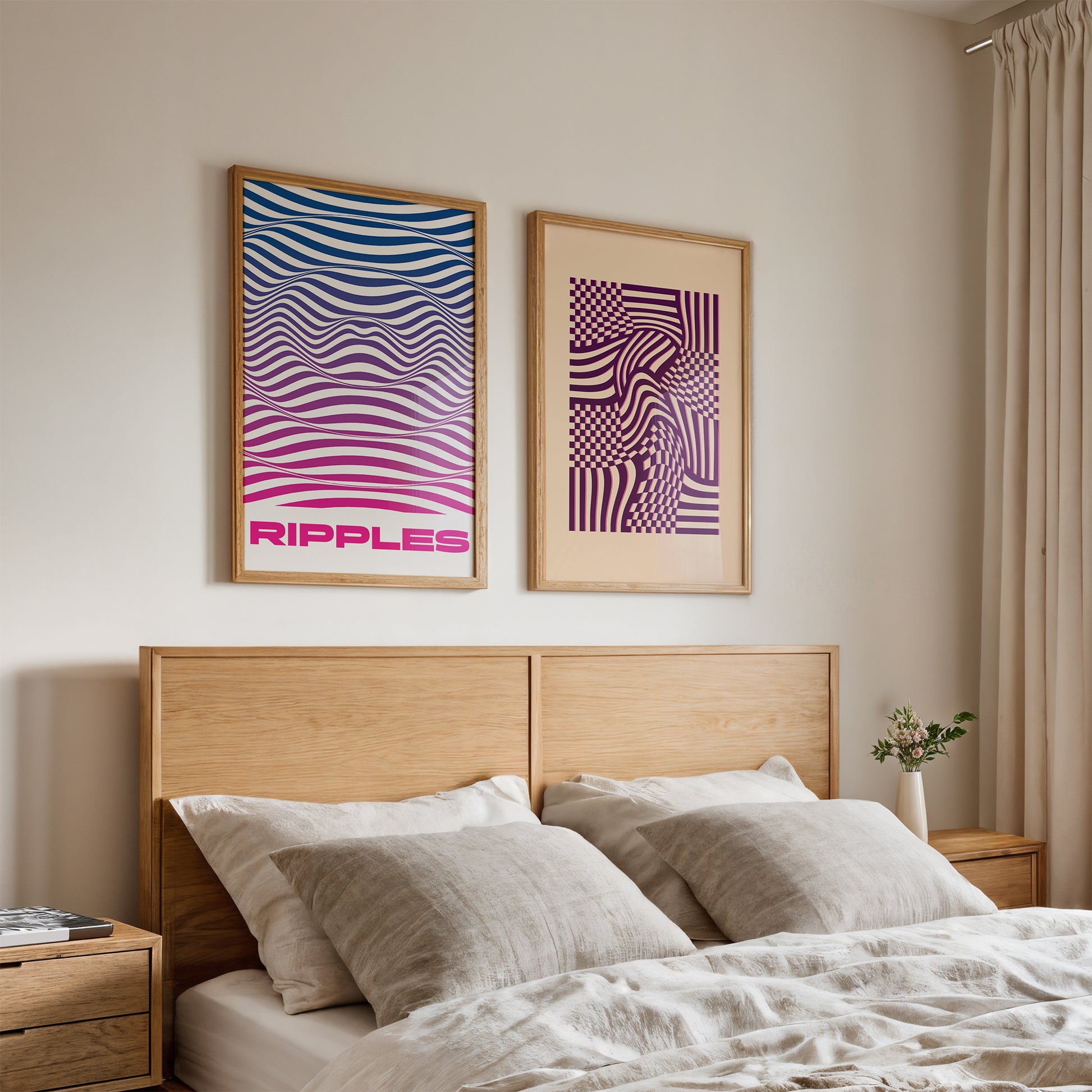 Two interior abstract posters for your room bedroom