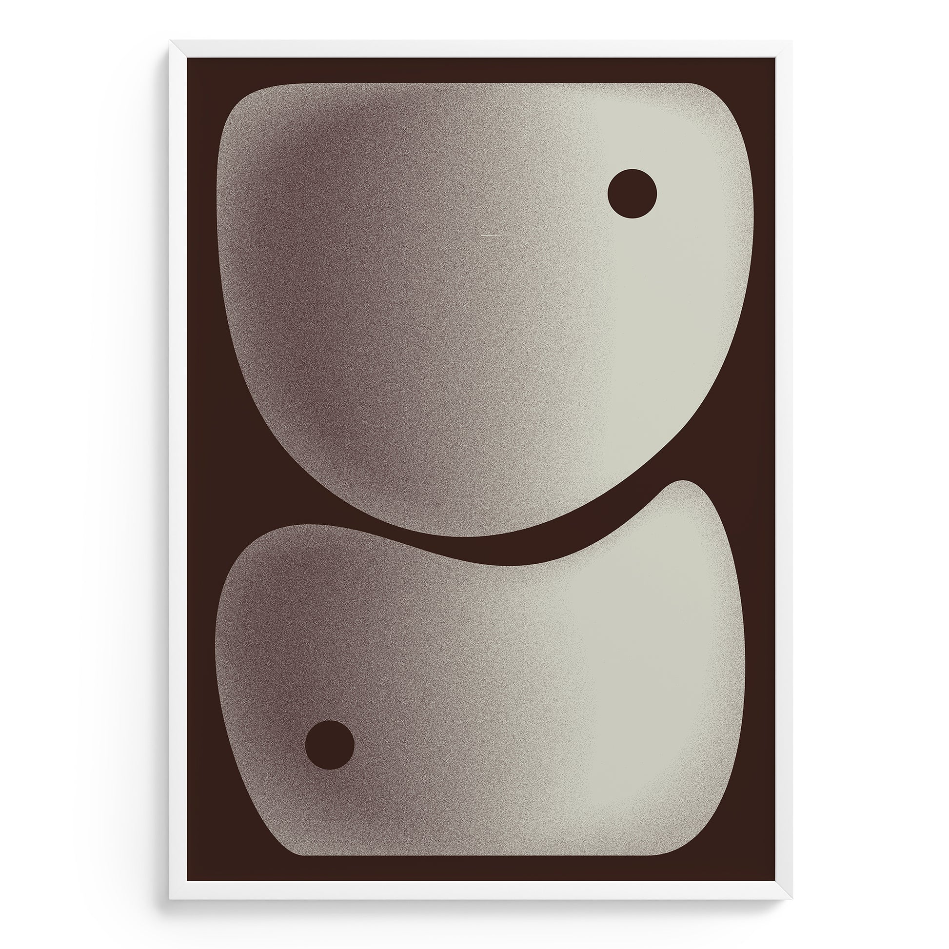 Abstract Interior Poster Akmon in beige and brown backround