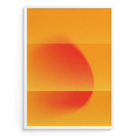 Digital Printing Poster Tcvetët in orange and red with Wave Shape and three horizontal line