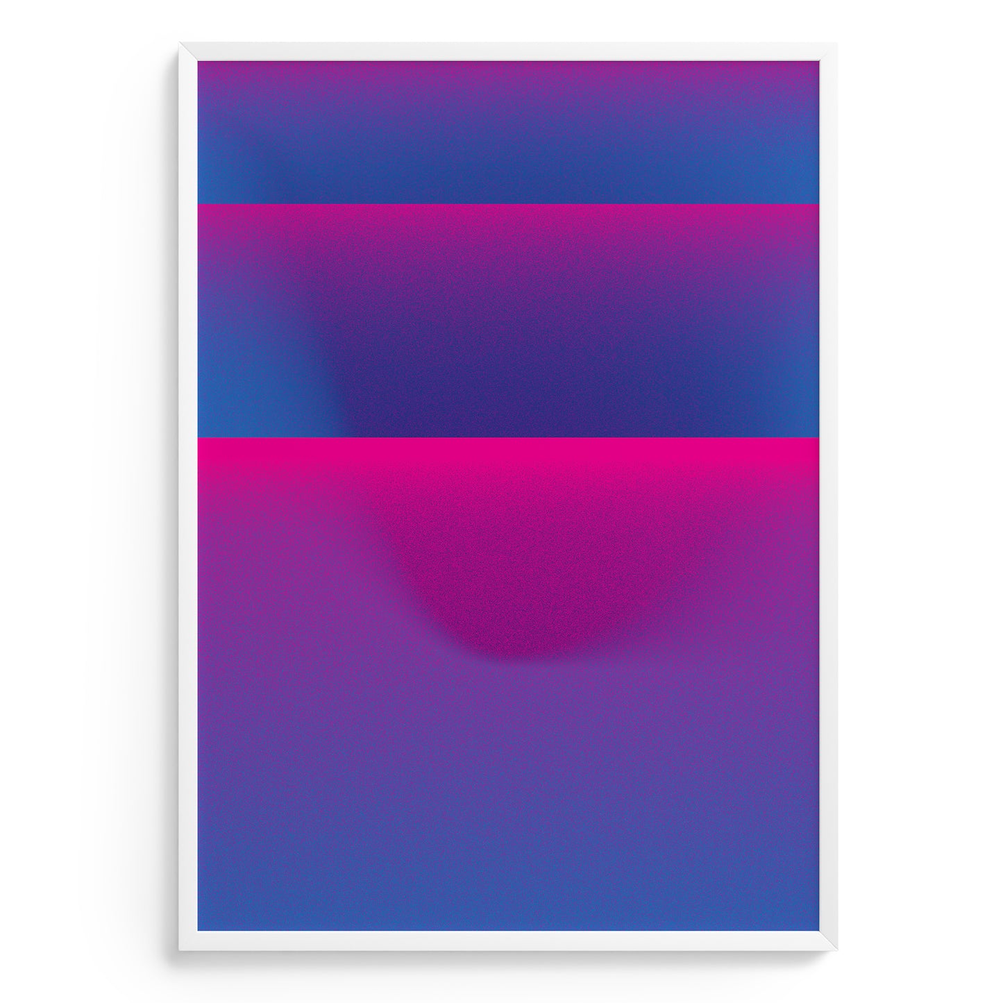 Digital Printing Poster Tcvetët in Blue and Pink with Wave Shape and three horizontal line