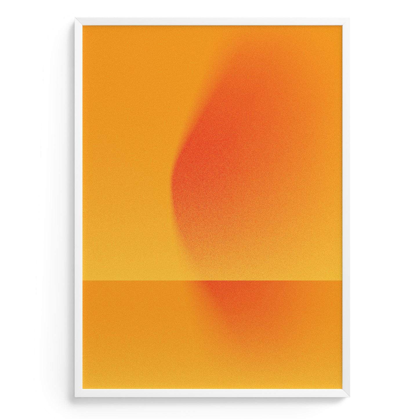 Digital Printing Poster Tcvetët in orange and red with Wave Shape and a horizontal line