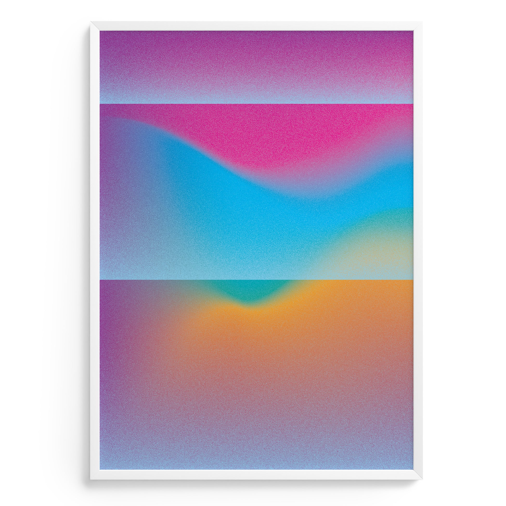 Interior poster with pink blue orange gradient wall art