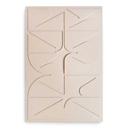 Sculptural Wall relief in beige