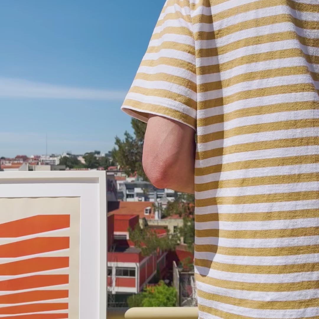 Poster povetrie and roofs of Lisbon